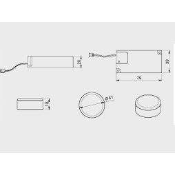 Wireless CCT touch switch 12V 60W White (A) AE-WDBP2CCT-10N GTV