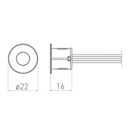 Touch switch with brightness adjustment 12V Black (AE-WDSC-10DIM) GTV