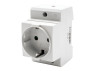 Lemanso modular socket on DIN-rail with grounding 16A LM688 child protection, multiple of 5 pieces