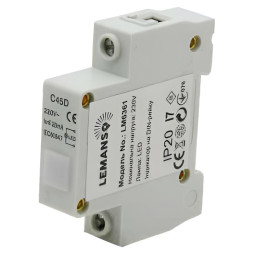 Single-phase voltage indicator 230V Lemanso on DIN-rail IP20 LM6361 white