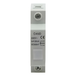 Single-phase voltage indicator 230V Lemanso on DIN-rail IP20 LM6361 white