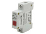 Single-phase voltage indicator 230V Lemanso on DIN-rail IP20 LM6361 red