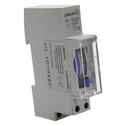 Timer Lemanso on DIN-rail narrow mechanical 16A-1NO+1NC LM6354