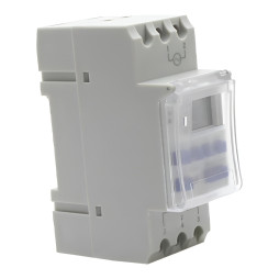 Timer Lemanso on DIN-rail electronic with transparent cover 16A-1NO+1NC LM6352