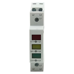Three-phase voltage indicator 230V Lemanso on DIN-rail (3 colors: red, yellow, green) LM6362
