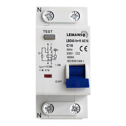 Diff. automatic Lemanso 4.5KA 1p+n 32A 30mA RCBO LBO45