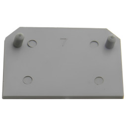 Side cap 16mm for JXB Lemanso / LMA2703 terminals gray, multiple of 25pcs (price per piece)