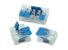 Terminal (3-way) 450V 32A Lemanso / LMA2610 (blue flags) (25pcs)