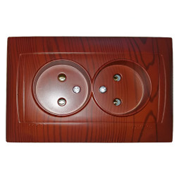 Socket 2 with grounding LEMANSO Sakura cherry LMR1522