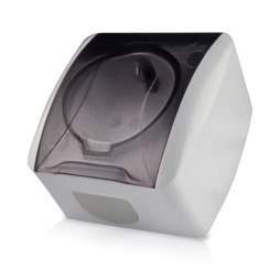 Surface socket 1st with grounding + transparent cover LEMANSO Magnolia white LMR2005