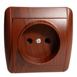 Surface socket 1-way LEMANSO Magnolia cherry LMR2203