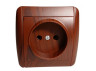 Surface socket 1-way LEMANSO Magnolia cherry LMR2203