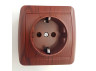 Surface socket 1-way with grounding LEMANSO Magnolia cherry LMR2204