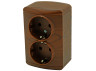 Surface socket 2-way with grounding LEMANSO Magnolia cherry LMR2207