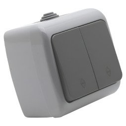 Switch surface-mounted 2nd through LEMANSO Nemo gray LMR2405