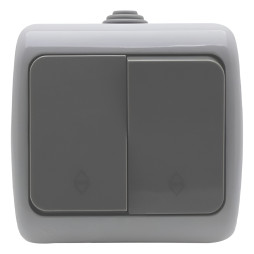 Switch surface-mounted 2nd through LEMANSO Nemo gray LMR2405