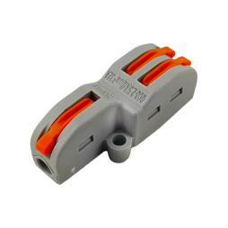 Connecting terminal (1+2) double-sided LMA2621 orange. flags Lemanso