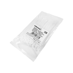 Cable tie locking white 2.5*100mm. (100pcs pack)