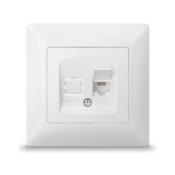 PC socket single computer white TITANUM STANDARD