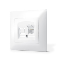 PC socket single computer white TITANUM STANDARD