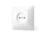 Single socket white TITANUM STANDARD