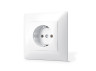 Single socket with grounding white TITANUM STANDARD