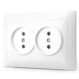 Double socket white TITANUM STANDARD TF-ST-SK2-W