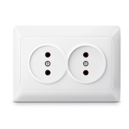 Double socket white TITANUM STANDARD TF-ST-SK2-W