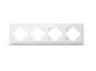 Frame white 4 places horizontal TITANUM STANDARD