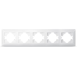 Frame white 5 places horizontal TITANUM STANDARD
