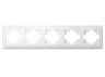 Frame white 5 places horizontal TITANUM STANDARD