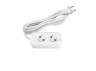 Extension cord without grounding 2 sockets 3m (2x1mm) white TITANUM STANDARD