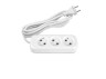 Extension cord without grounding 3 sockets 3m (2x1mm) white TITANUM STANDARD