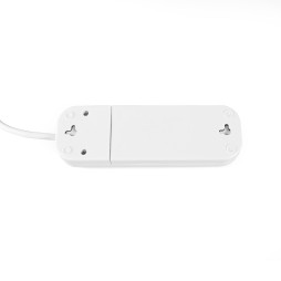 Extension cord without grounding 3 sockets with button 3m (2x1mm) white TITANUM STANDARD