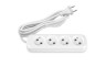 Extension cord without grounding 4 sockets 3m (2x1mm) white TITANUM STANDARD