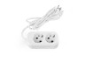 Extension cord with grounding 2 sockets 3m (3x1.5mm) white TITANUM STANDARD