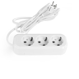 Extension cord with grounding 3 sockets 3m (3x1.5mm) white TITANUM STANDARD TF-ES316G-3W