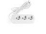Extension cord with grounding 3 sockets 3m (3x1.5mm) white TITANUM STANDARD