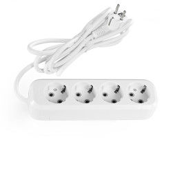 Extension cord with grounding 4 sockets 3m (3x1.5mm) white TITANUM STANDARD