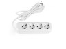 Extension cord with grounding 4 sockets 3m (3x1.5mm) white TITANUM STANDARD