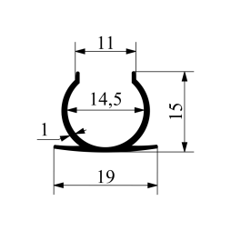 Wall mount 5cm 14*15.7mm for neon 15*15mm 360 degrees. plastic / LM872 transparent Lemanso