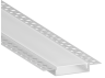 Aluminum profile for LED strip for plasterboard AL-40 3 meters anodized under plaster LEDUA