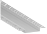 Aluminum profile for LED strip for plasterboard AL-40 3 meters anodized under plaster LEDUA