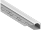 Aluminum profile for LED strip for plasterboard AL-49 3 meters anodized under plaster LEDUA