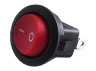 Switch KCD1-101-8; on-off 2pin round black, red switch LEDUA