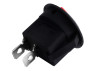Switch KCD1-101-8; on-off 2pin round black, red switch LEDUA