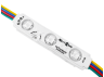 LED module BRT M2 5050-3 led W 0.72W RGB, 12V, IP65 with lenses