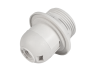 E27 plastic lampholder /thread-ring+locking ring/ white YK766