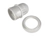 E27 plastic lampholder /thread-ring+locking ring/ white YK766