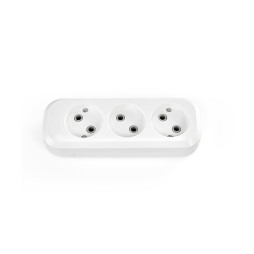 Extension socket without grounding 3 sockets white TITANUM STANDARD